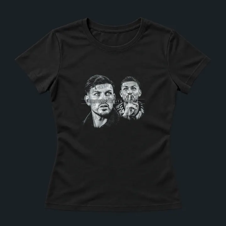 Leandro Paredes · Dúo: simulación sobre remera entallada